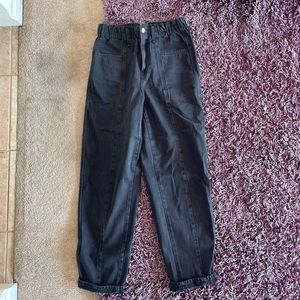 Madewell elastic waist straight leg jeans